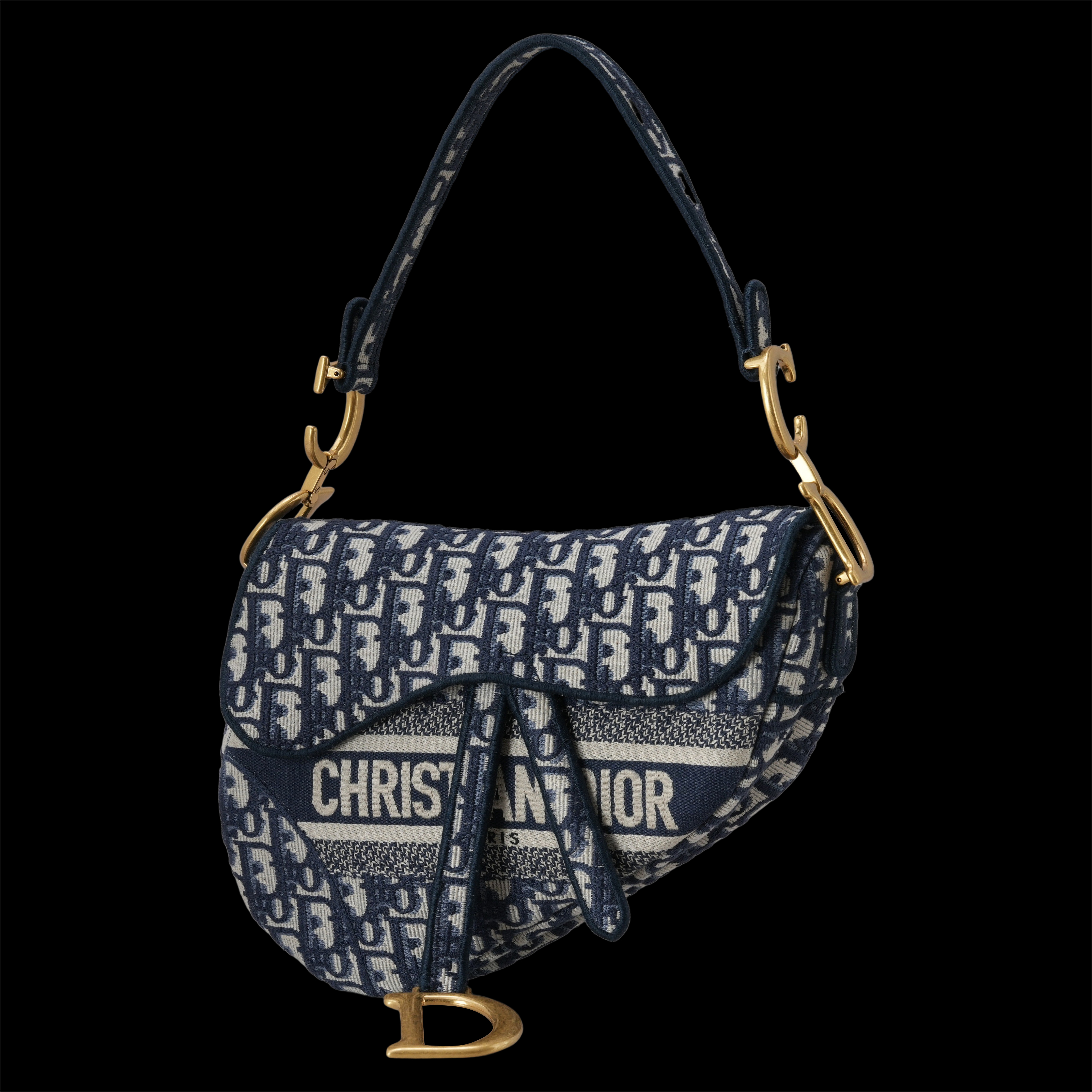 CHRISTIAN DIOR(USED)크리스찬디올 오블리크 새들백 미듐